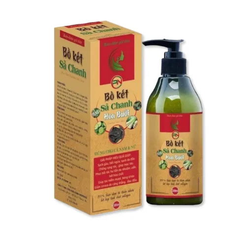 Vòi pump và nhãn thảo dược trong góc gội đầu