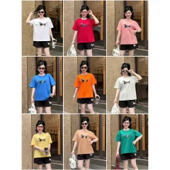 Đồ Bộ Nữ Áo Thun Cổ Tròn Tay Ngắn Quần Đùi Thể Thao Năng Động Vải Cotton Thoáng Mát Size 45-62kg