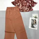 Đồ bộ trung niên mango quần dài màu trơn áo tay lững có 2 size