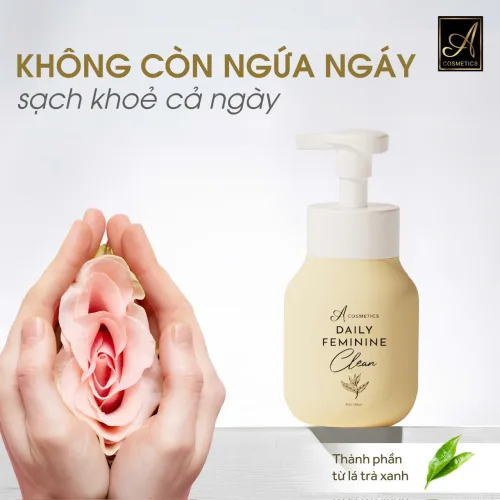 A Cosmetics Daily Feminine Clean, dung dịch vệ sinh 150ml kèm nước hoa vùng kín 5ml