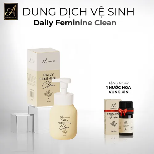 A Cosmetics Daily Feminine Clean, dung dịch vệ sinh 150ml kèm nước hoa vùng kín 5ml