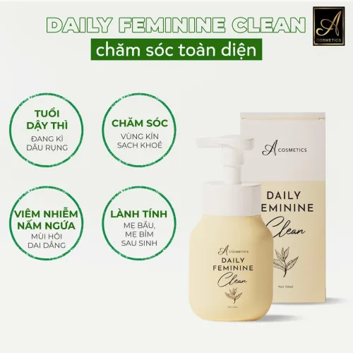 A Cosmetics Daily Feminine Clean, dung dịch vệ sinh 150ml kèm nước hoa vùng kín 5ml
