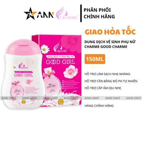 Dung Dịch Vệ Sinh Phụ Nữ Charne Good Girl 150ml - Hỗ Trợ Cấp Ẩm Làm Sạch Dịu Nhẹ