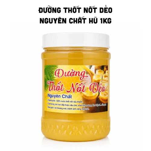 Đường Thốt Nốt Dẻo Nguyên Chất Hũ 1kg