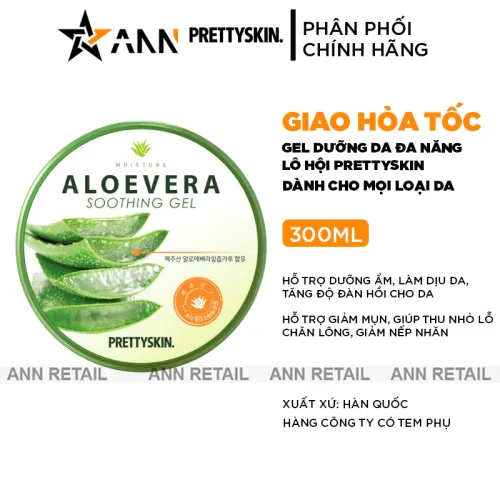 Gel Dưỡng Da Đa Năng Prettyskin Lô Hội 300ml