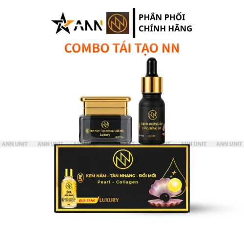 Combo Tái Tạo Ngọc Trai Đen Nn Luxury Serum 10ml & Kem Face 10g Phiên Bản Mới