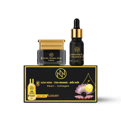 Combo Tái Tạo Ngọc Trai Đen Nn Luxury Serum 10ml & Kem Face 10g Phiên Bản Mới