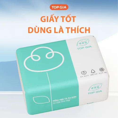 Bịt 10 Gói Nhỏ Giấy Ăn Top Gia 3 Màu