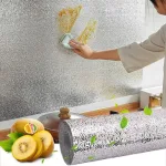 Giấy Bạc Dán Bếp Miếng Dán Tường Cách Nhiệt Chống Bụi Bẩn 170Cm