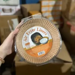 Giấy Lót Nồi Chiên Không Dầu Màu Nâu Tròn - 1 Hộp 50 Cái