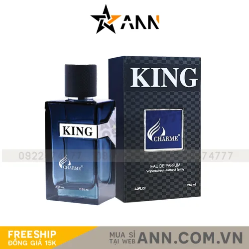 Nước hoa Charme King Eau de Parfum dành cho nam, chai 60 ml