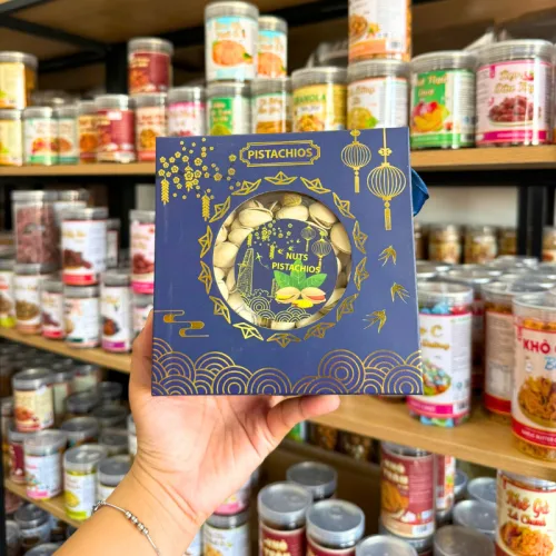 Hạt Dẻ Cười Nuts Pistachios - Hộp Quà Tết – một lựa chọn đáng tham khảo trong Trái cây sấy, hạt khô dinh dưỡng