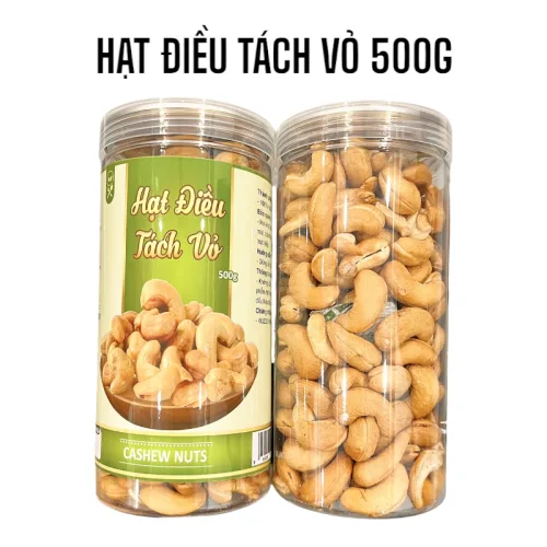 Sỉ hạt Điều Cồ Nguyên Hạt Sạch Lụa Loại Ngon (Đã tách vỏ)500g Hộp