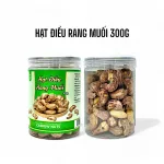 Hạt điều rang muối đóng hộp PET, khối lượng 300g
