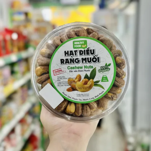 Hạt Điều Rang Muối Xếp Hoa 500g - Hạt Điều Đặc Sản Bình Phước Thơm Ngon