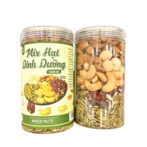 Hạt Mix 5 Vị ( Mắc ca - Hạnh Nhân - Óc Chó - Bí Xanh - Hạt Điều) Đã Tách Vỏ Loại Ngon 500g Hộp Pet – một lựa chọn đáng tham khảo trong hạt dinh dưỡng