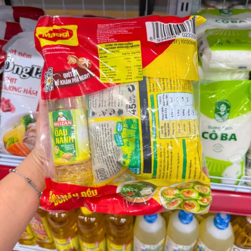 Combo MAGGI Hạt Nêm Nấm Hương Tự Nhiên 450g, Tặng 1 Chai Dầu Meizan 250ml