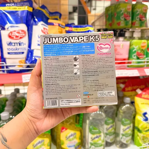 Hộp 10 Khoanh Nhang Muỗi Jumbo Vape Bạc Chất Lượng Nhật Bản
