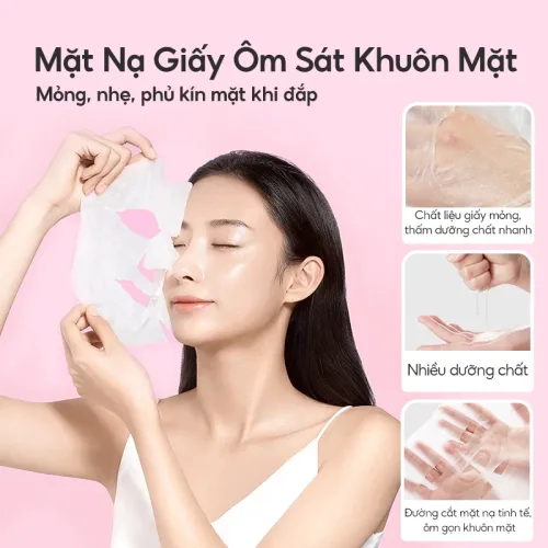 Hộp 10 Miếng Mặt Nạ B5 Hydrating Facial Mask Màu Vàng
