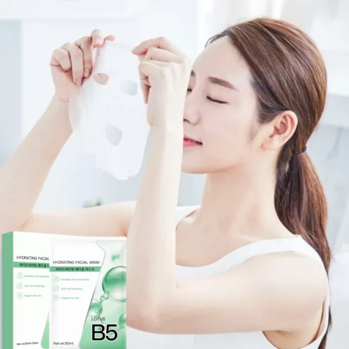 Hộp 10 Miếng Mặt Nạ B5 Hydrating Facial Mask Màu Xanh Lá