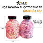 Hộp 1000 Dây Chun Buộc Tóc Mini Cho Bé, Nhiều Màu