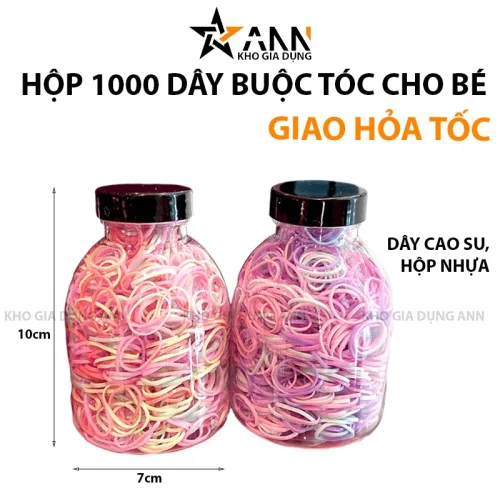 Hộp 1000 Dây Chun Buộc Tóc Mini Cho Bé, Nhiều Màu