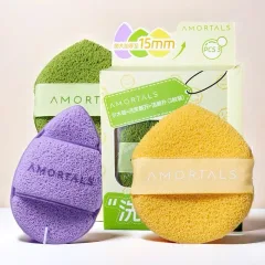 Hộp 3 Miếng Bông Mút Rửa Mặt Bọt Biển Amortals (Có Chữ)