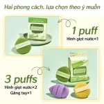 Amortals Hộp 3 Miếng Bông Mút Rửa Mặt Bọt Biển Có Chữ