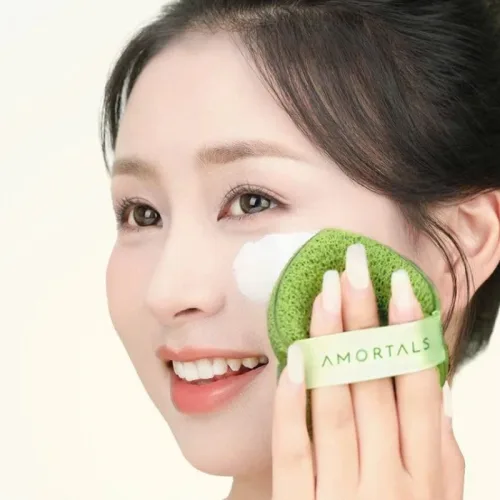 Amortals Hộp 3 Miếng Bông Mút Rửa Mặt Bọt Biển Có Chữ