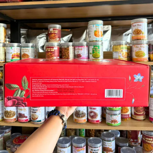Hộp Bánh Tết Mayora Khai Xuân - Bộ Quà Tết Khai Xuân Như Ý Mayora Hộp 837g Gồm 5 Món