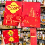Hộp Bánh Tết Orion Chocopie Vạn Phúc - Bộ Quà Tết Chocopie Orion Vạn Phúc Mix 3 Vị Hộp 812,8g Gồm 6 Món