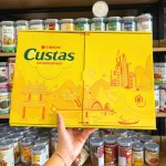 Hộp Bánh Tết Orion Custas Vạn Lộc - Bộ Quà Tết Custas Orion Vạn Lộc Mix 3 Vị Hộp 564g Gồm 6 Món