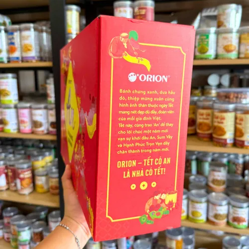 Hộp Bánh Tết Orion Tài Lộc 2 - Bộ Quà Tết Con Ngựa Orion An Tài Lộc 2 Hộp 873,3g Gồm 6 Món