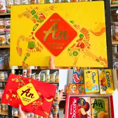 Hộp Bánh Tết Orion Tài Lộc 2 - Bộ Quà Tết Con Ngựa Orion An Tài Lộc 2 Hộp 873,3g Gồm 6 Món