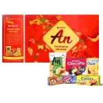Hộp Bánh Tết Orion Tài Lộc 2 - Bộ Quà Tết Con Ngựa Orion An Tài Lộc 2 Hộp 873,3g Gồm 6 Món