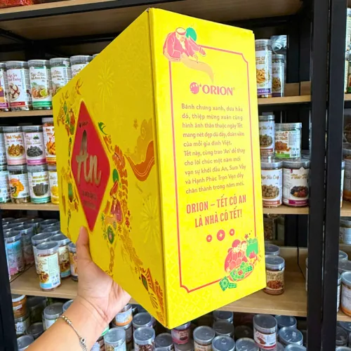Hộp Bánh Tết Orion Tài Lộc 2 - Bộ Quà Tết Con Ngựa Orion An Tài Lộc 2 Hộp 873,3g Gồm 6 Món