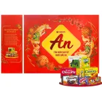 Hộp Bánh Tết Orion Tài Lộc 3 - Bộ Quà Tết Con Ngựa Orion An Tài Lộc 3 Hộp 1,3359kg Gồm 8 Món
