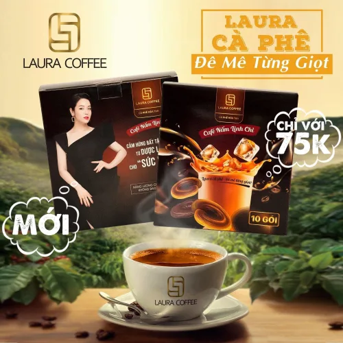 Hộp Cà Phê Nấm Linh Chi Laura Coffee Nhật Kim Anh