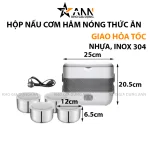 Hộp cơm An Tâm giữ nhiệt 2 tầng, 4 ngăn 20x13x25cm