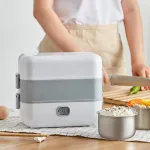 Hộp cơm An Tâm giữ nhiệt 2 tầng, 4 ngăn 20x13x25cm