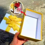 Hộp Quà Giấy Chữ Nhật Lớn Nhiều Màu Nắp Rời Có Thắt Nơ - Hộp Không Có Hoa Rơm