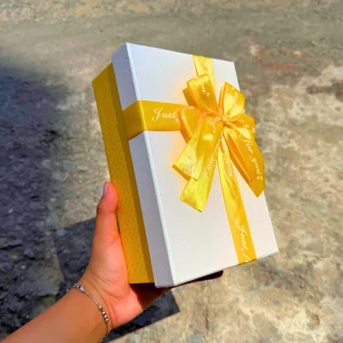 Hộp Quà Giấy Chữ Nhật Lớn Nhiều Màu Nắp Rời Có Thắt Nơ - Hộp Không Có Hoa Rơm
