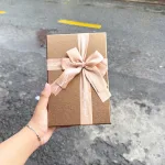 Hộp Quà Giấy Chữ Nhật Lớn Nhiều Màu Nắp Rời Có Thắt Nơ - Hộp Không Có Hoa Rơm