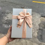 Hộp Quà Giấy Chữ Nhật Lớn Nhiều Màu Nắp Rời Có Thắt Nơ - Hộp Không Có Hoa Rơm