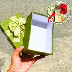 Hộp Quà Giấy Chữ Nhật Nhỏ Nhiều Màu Nắp Rời Có Thắt Nơ - Hộp Không Có Hoa Rơm