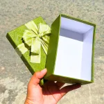 Hộp Quà Giấy Chữ Nhật Nhỏ Nhiều Màu Nắp Rời Có Thắt Nơ - Hộp Không Có Hoa Rơm
