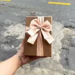 Hộp Quà Giấy Chữ Nhật Nhỏ Nhiều Màu Nắp Rời Có Thắt Nơ - Hộp Không Có Hoa Rơm