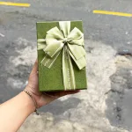 Hộp Quà Giấy Chữ Nhật Nhỏ Nhiều Màu Nắp Rời Có Thắt Nơ - Hộp Không Có Hoa Rơm