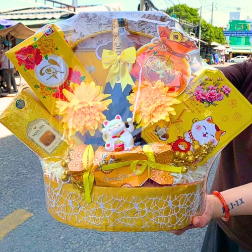 Hộp Quà Tết Đẹp – Quà Tặng Tết Đối Tác – Quà Trang Trí Tết Sang Trọng - Giỏ Qùa Tết