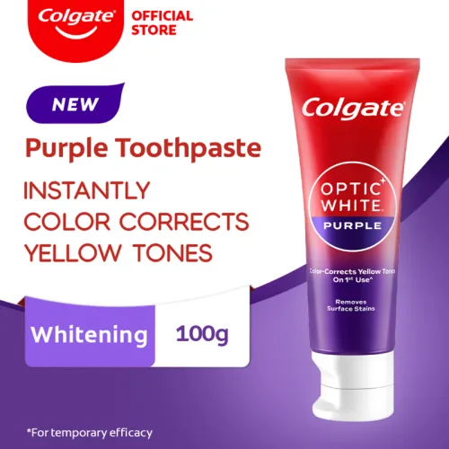 Kem đánh răng Colgate Optic White Purple 150g, hộp 50% thêm